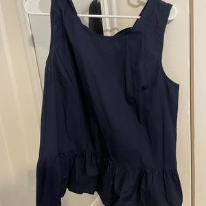 New with tags navy jcrew peplum tank size medium
